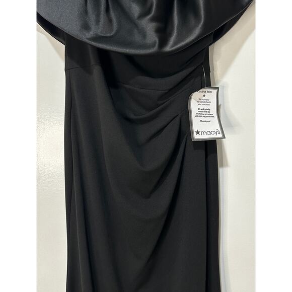 Betsy & Adam Women's Off-The-Shoulder Ruffle Gown Black Size 14 NWT Feminine - Picture 6 of 16